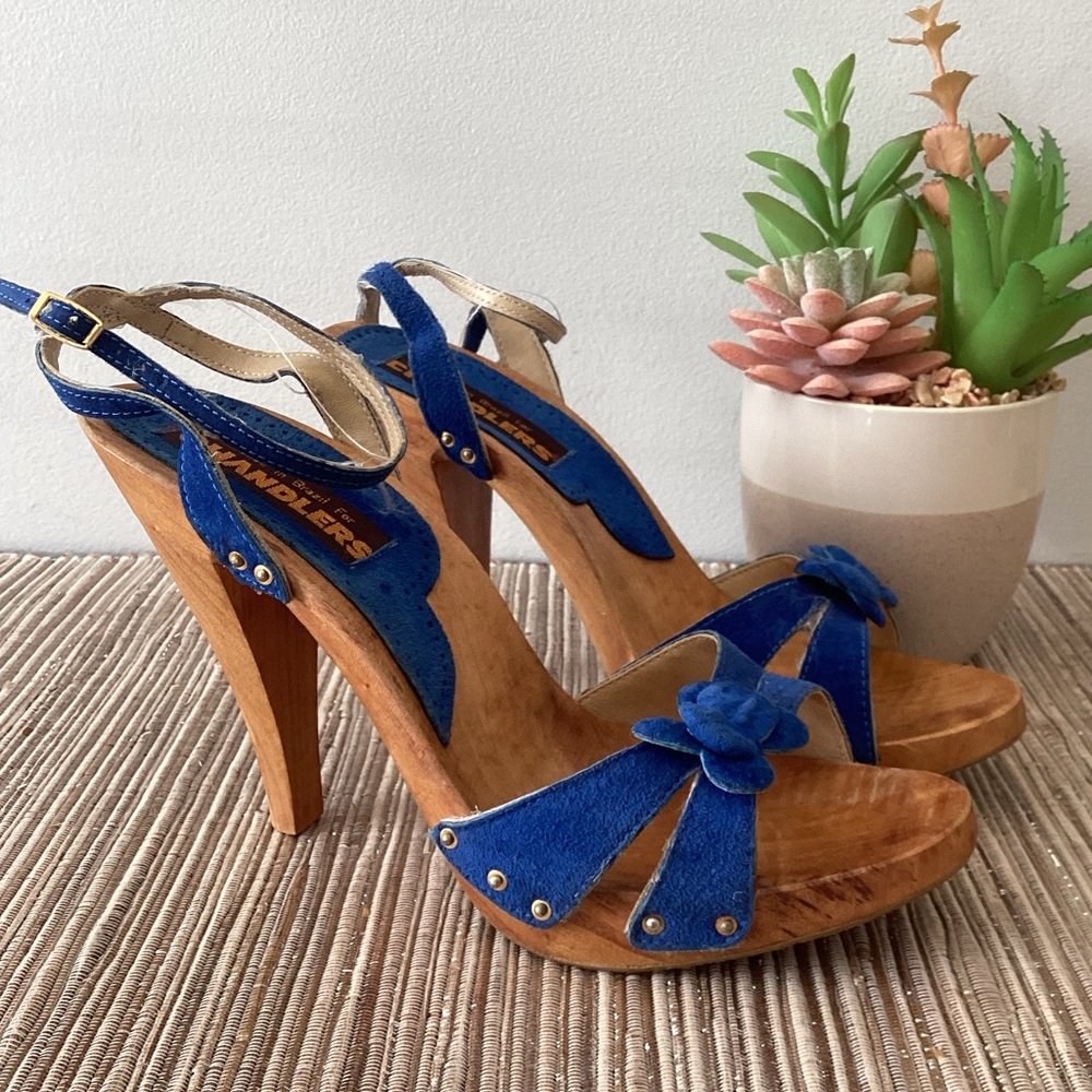 Blue Platform Sandals